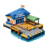 Ferry Terminal 3D icon