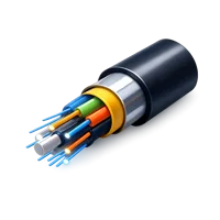 Blue Fiber Optic Cable 3D icon