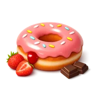 Filled Donut 3D icon