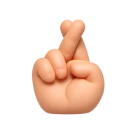 Fingers Crossed 3D icon