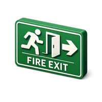 Fire Exit Sign 3D icon