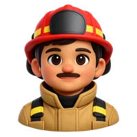 Firefighter Avatar 3D icon