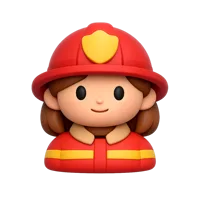 Firefighter Woman 3D icon