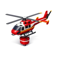 Firefighting Helicopter 3D icon
