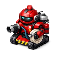 Firefighting Robot 3D icon