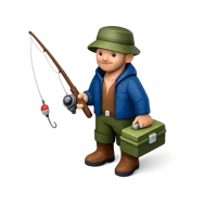 Fisherman 3D icon