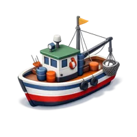 Fishing Boat 3D icon