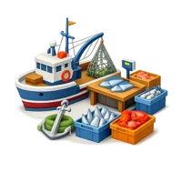 Fishing Industry 3D icon