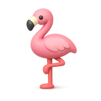 Flamingo 3D icon
