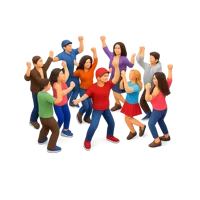Flash Mob 3D icon