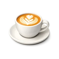 Flat White 3D icon