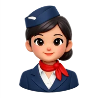 Flight Attendant Avatar 3D icon