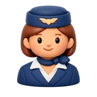 Flight Attendant 3D icon