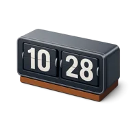Blue Flip Clock 3D icon