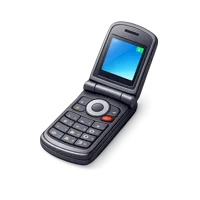Blue Flip Phone 3D icon