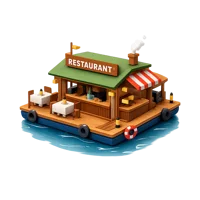 Floating Restaurant 3D icon