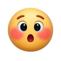 Flushed Face 3D icon