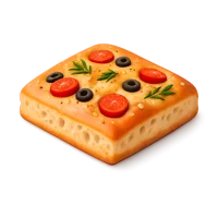Focaccia 3D icon