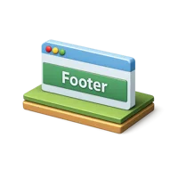 Footer 3D icon