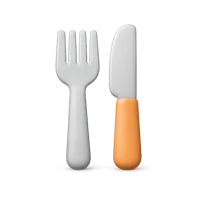Fork and Knife 3D icon