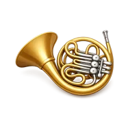French Horn 3D icon