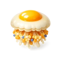 Fried Egg Jellyfish 3D icon