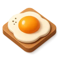 Fried Egg 3D icon