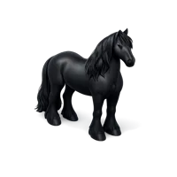Friesian Horse 3D icon