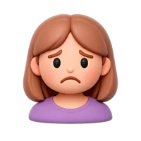 Frowning Woman 3D icon
