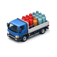 Gas Cylinder Truck 3D icon