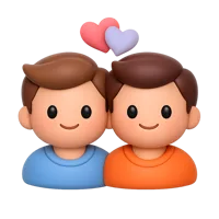 Gay Couple 3D icon