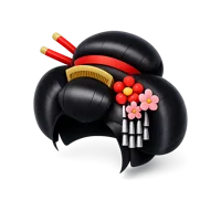 Geisha Wig 3D icon