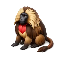 Gelada Baboon 3D icon