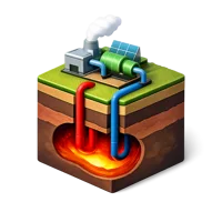 Geothermal Energy 3D icon