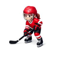 Girl Hockey Player 3D icon