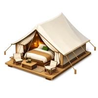 Glamping Tent 3D icon