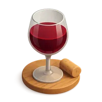 Glass of Red Wine 3D icon