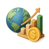 Global Economics 3D icon