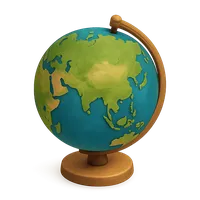 Globe (Earth) Centered on Asia 3D icon