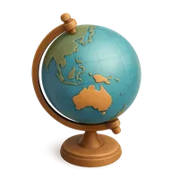 Globe Centered on Australia 3D icon