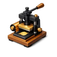 Gold Leaf Press 3D icon