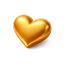 Golden Heart 3D icon