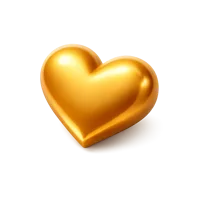 Golden Heart 3D icon
