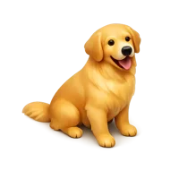 Golden Retriever 3D icon