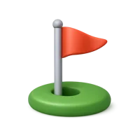 Golf Flag 3D icon