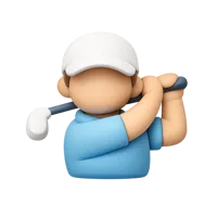 Golfer 3D icon