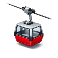 Red Gondola Lift 3D icon
