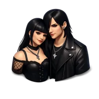 Gothic Couple 3D icon