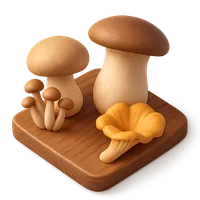 Gourmet Mushroom Set 3D icon
