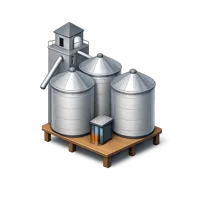 Grain Silo 3D icon